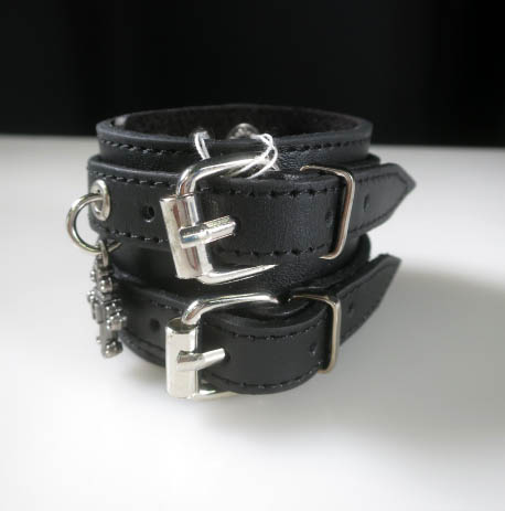 h.NAOTO ダブルベルトレザーブレスレット
