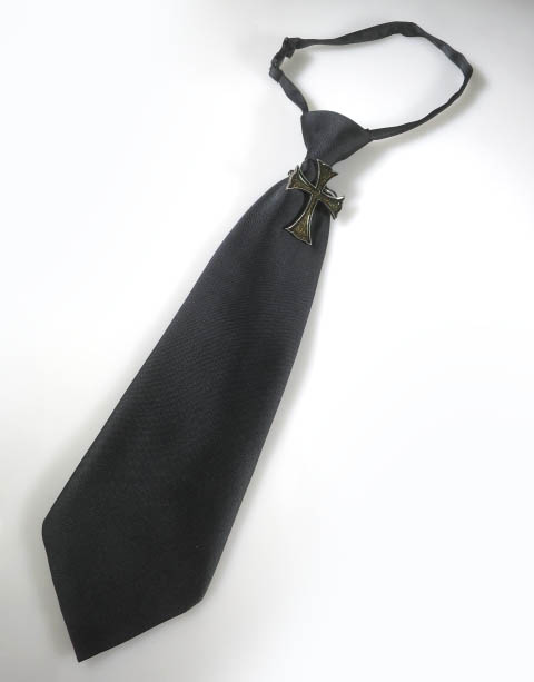 BPN クロスブローチ付きネクタイ