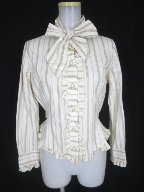 Innocent World クラシカルストライプブラウス