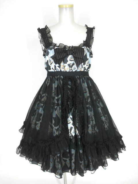 h.NAOTO FRILL プードルのハイウエストワンピース