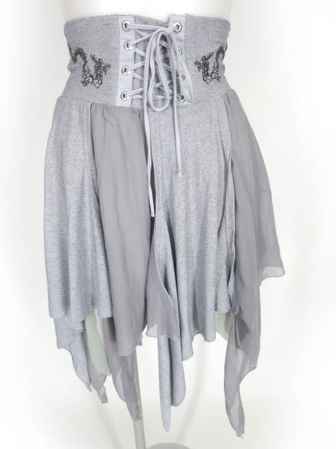 Ozz Croce 龍刺繍入りニット＆メッシュチュールスカート