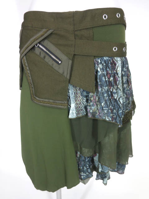 Ozz Croce オーバースカート付きアシンメトリースカート