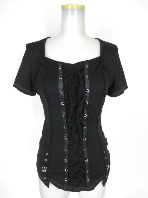 Ozz Croce 編み上げ付き半袖カットソー