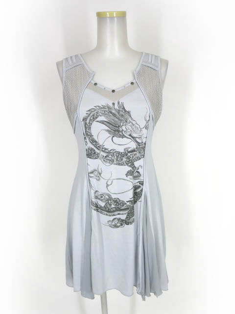 Ozz Croce 龍プリントノースリーブワンピース