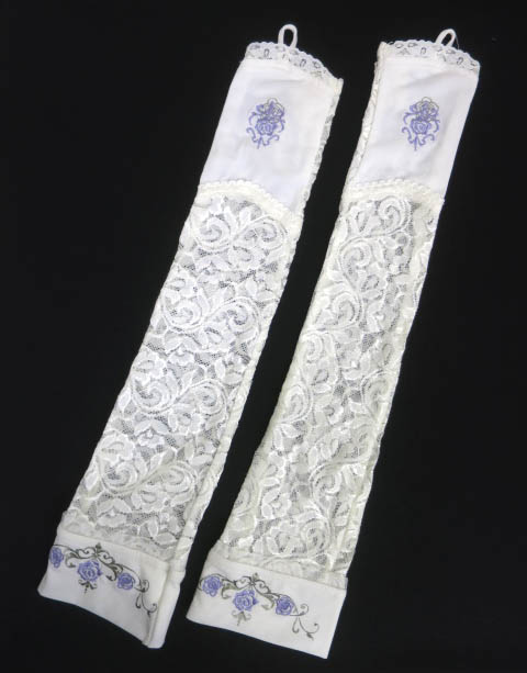 OZZ ONESTE ローズ刺繍レースアームカバー