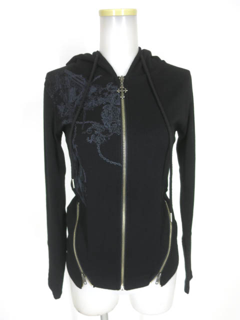 Rozen Kavalier ゴシック柄プリントジップパーカー