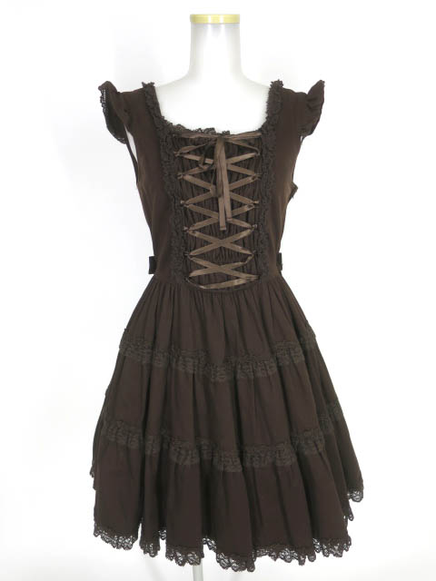 Innocent World トーションレースティアードジャンパースカート