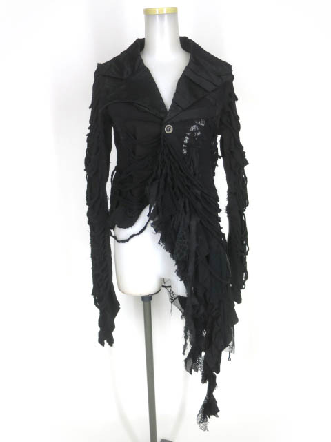 DARK RED RUM H.jelly アシンメトリーロングジャケット