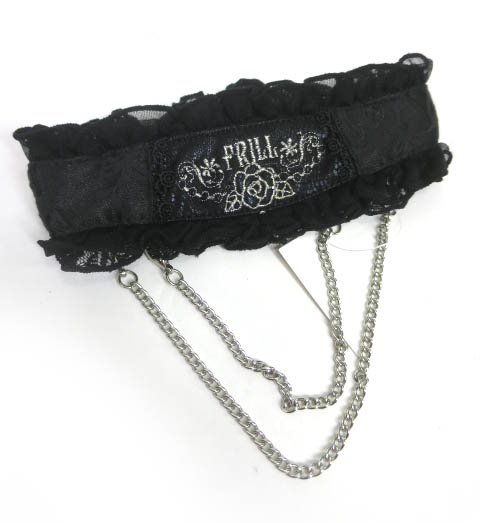 h.NAOTO FRILL チェーン付きチョーカー