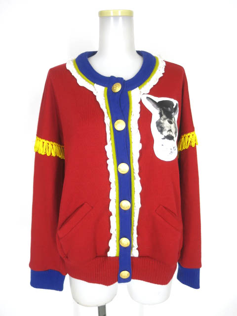 MALKO MALKA うさぎワッペンカーディガン