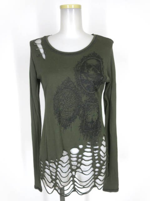 ALGONQUINS ダメージ加工長袖ニットプルオーバー