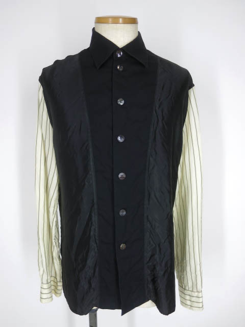 Jean PAUL GAULTIER HOMME ストライプ切替シャツ