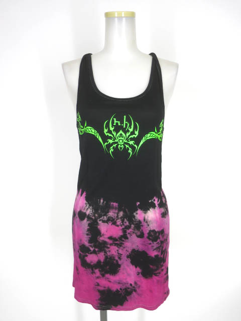 h.NAOTO h.h「DOUBLE H」 むら染めロングタンクトップ