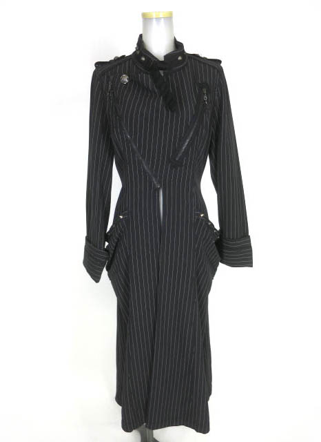 ALGONQUINS ストライプ柄 ミリタリーレースアップコート