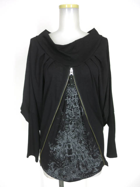 Ozz Croce ジップ付きドルマンカットソー