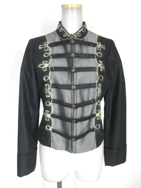 Jane Marple ウールステッチ入りジップアップブルゾン