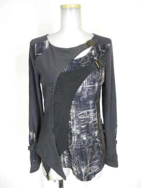 Ozz Croce サイバー柄切替長袖カットソー