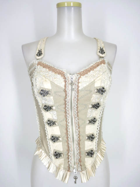 OZZ ANGELO フロントジップコルセットビスチェ