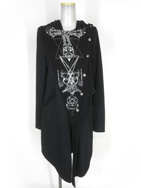 Ozz Croce 魔法陣プリント フードロングカーディガン