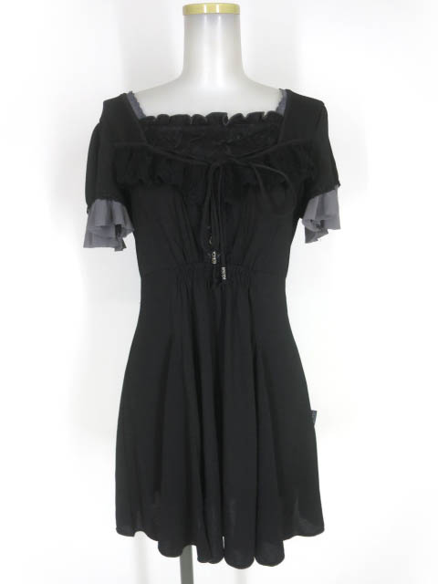 OZZ ONESTE ローズ刺繍入り半袖チュニック