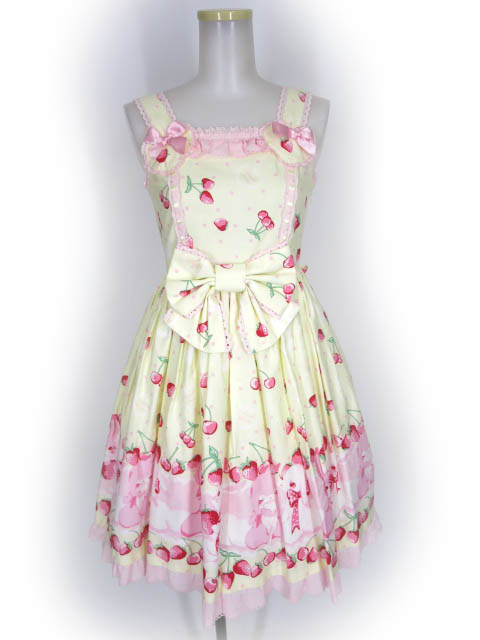 Angelic Pretty Cherry Berry Bunnyハートジャンパースカート