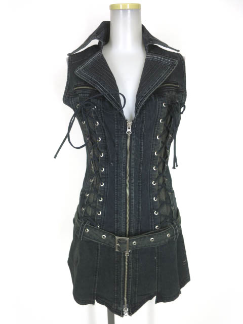 Ozz Croce 2wayデニムノースリーブワンピース