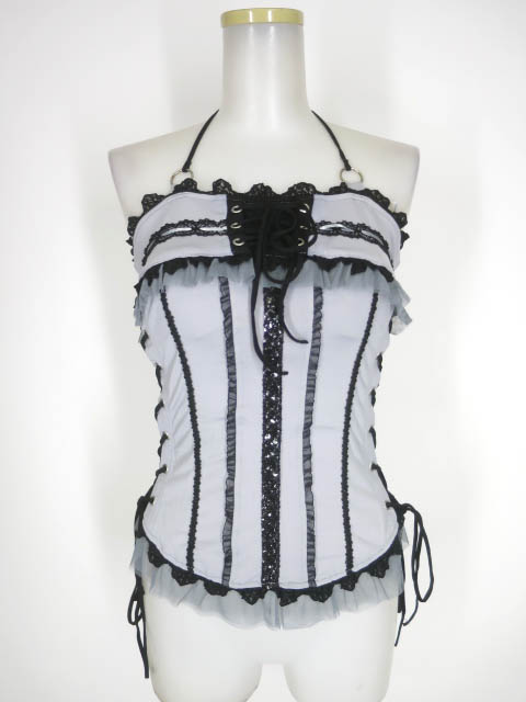 OZZ ONESTE チュールフリル付きビスチェキャミソール