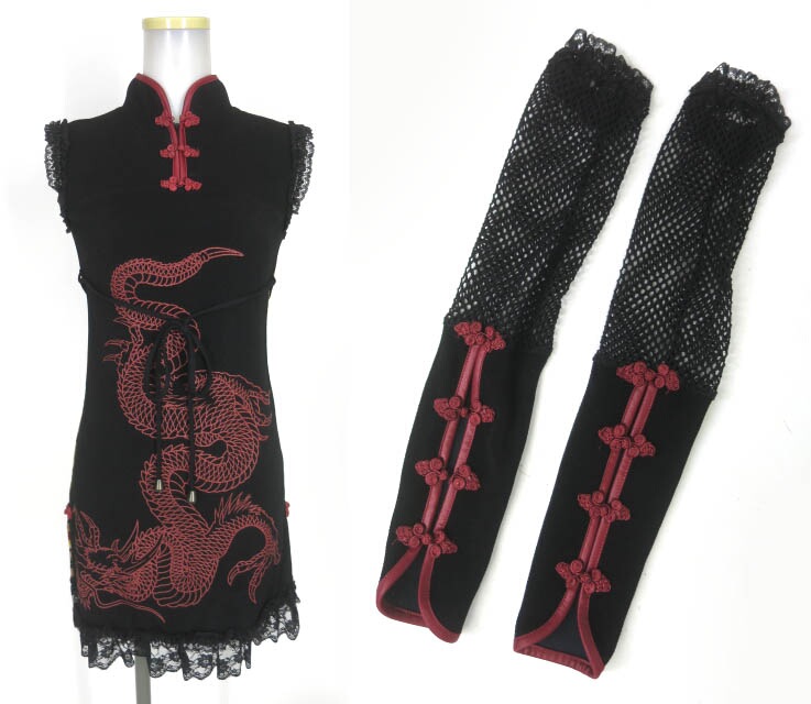 Qutie Frash アームカバー付きチャイナワンピース