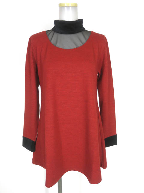 JUNIOR GAULTIER シースルー切替ニットチュニック