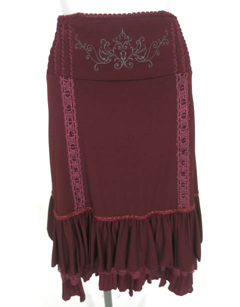 OZZ ONESTE 裾サテンプリーツ付き2wayスカート