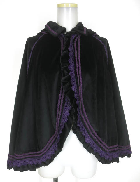 OZZ ONESTE フード付きベロアケープ