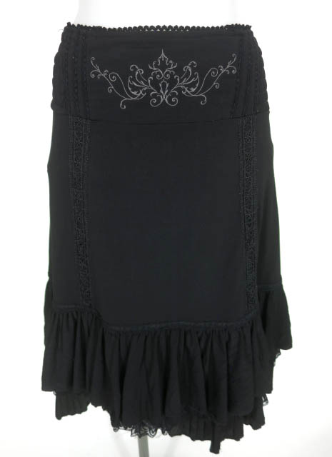 OZZ ONESTE 刺繍入り裾フリルスカート