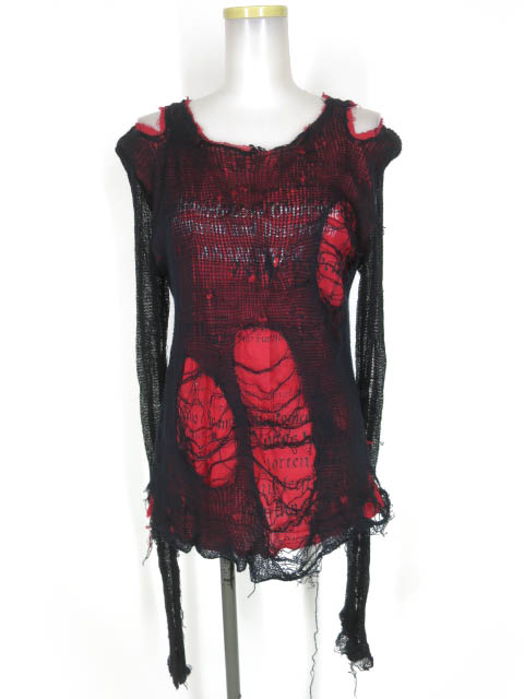 h.ANARCHY ダメージニット重ねガーゼカットソー