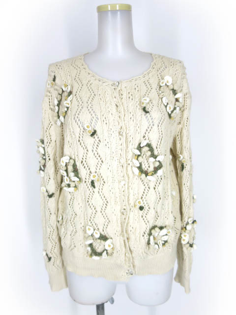 田園詩 リースニットカーディガン