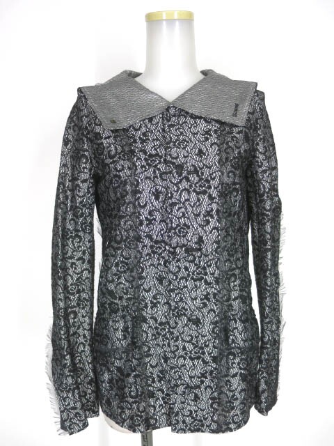 KOHSHIN SATOH フード付きジャガード織りジャケット