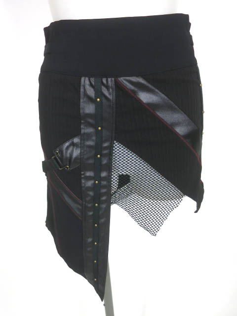 Ozz Croce メッシュ付きアシンメトリースカート