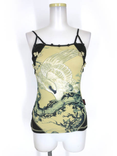 Ozz On 鷹柄メッシュキャミソール