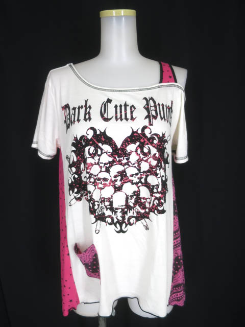 ALGONQUINS アシンメトリーオフショル半袖カットソー