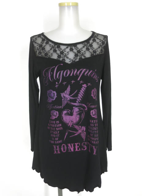 ALGONQUINS レース切替長袖カットソー