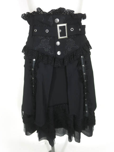 Ozz Croce ローズ刺繍入りスカート