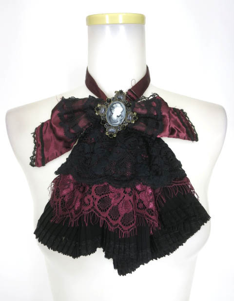 Ozz Croce カメオブローチ付きジャボタイ