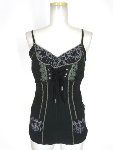 OZZ ANGELO 燭台プリントキャミソール & アームカバー