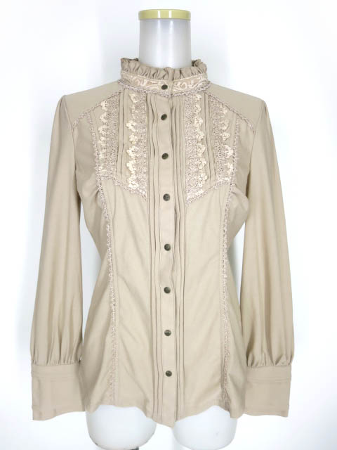 Rozen Kavalier レース付きスタンドカラーブラウス