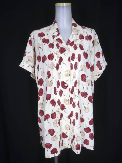 KETTY カーネーション柄半袖ブラウス