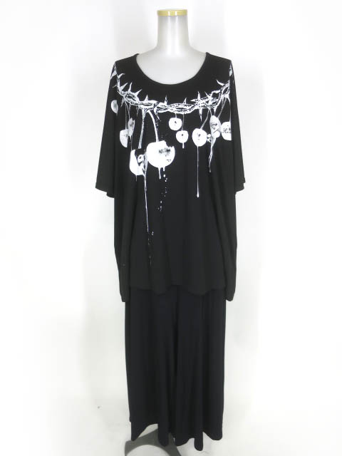 SEX POT チェリープリントビッグTシャツ & フレアパンツ セット