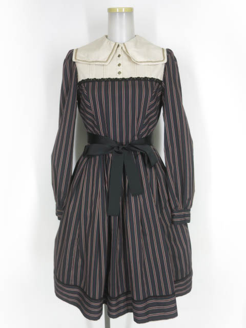 Victorian maiden レジメンタルスクウェアカラードレス