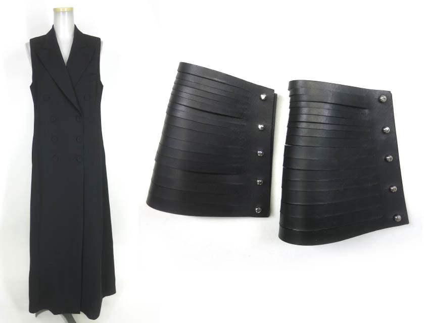 Jean Paul GAULTIER CLASSIQUE マキシロングワンピースダブルベスト カフス付