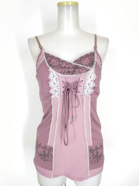 OZZ ANGELO 燭台プリントキャミソール