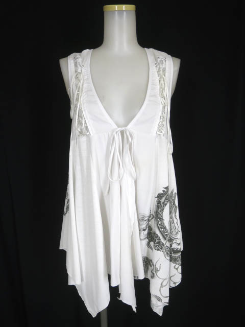 Ozz Croce 龍プリントジレ