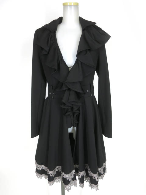 Ozz Croce 薔薇刺繍フリルワンピースコート